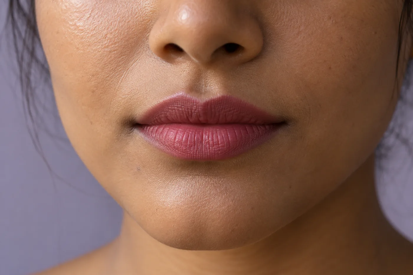Gros plan de couleur baie suivant le bord naturel visible avec une transition douce