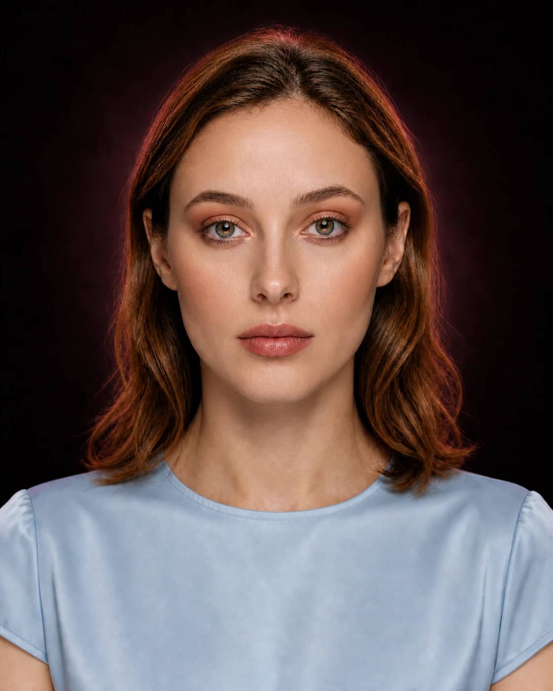 Warm bronze makeup direction informed by personal color analysis